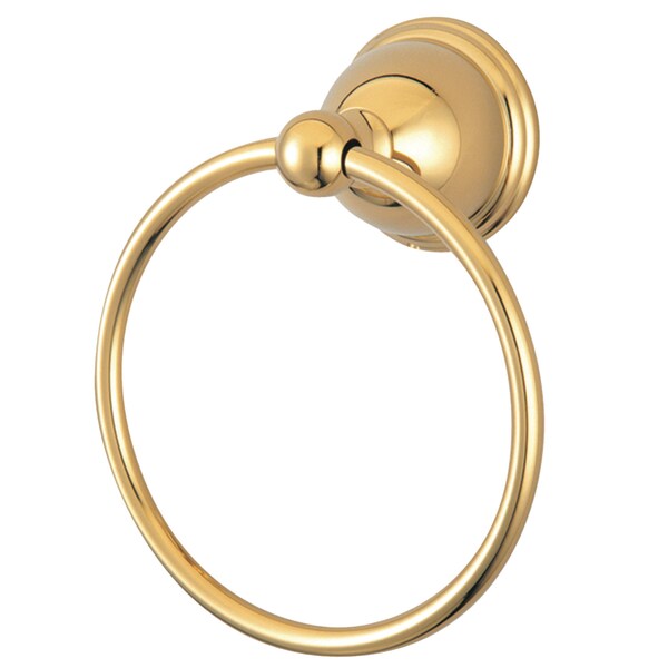 Restoration 6" Towel Ring, Polished Brass